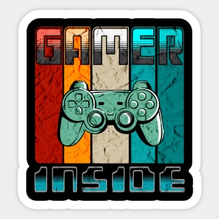 Gamer Inside Video Game Lover Sticker